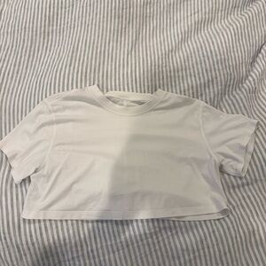 Lululemon Athletica White Crop Top